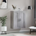 vidaXL Dulap pe perete, sonoma gri, 69,5x34x90 cm, lemn prelucrat