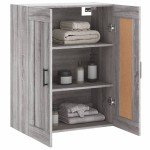 vidaXL Dulap pe perete, sonoma gri, 69,5x34x90 cm, lemn prelucrat