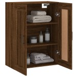vidaXL Dulap pe perete, stejar maro, 69,5x34x90 cm, lemn prelucrat