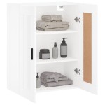 vidaXL Dulap montat pe perete, alb, 69,5x34x90 cm, lemn prelucrat