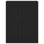 vidaXL Dulap montat pe perete, negru, 69,5x34x90 cm, lemn prelucrat