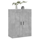 vidaXL Dulap pe perete, gri beton, 69,5x34x90 cm, lemn prelucrat