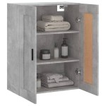 vidaXL Dulap pe perete, gri beton, 69,5x34x90 cm, lemn prelucrat