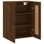 vidaXL Dulap pe perete, stejar maro, 69,5x34x90 cm, lemn prelucrat