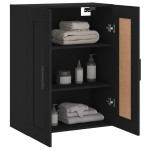 vidaXL Dulap montat pe perete, negru, 69,5x34x90 cm, lemn prelucrat