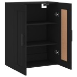 vidaXL Dulap montat pe perete, negru, 69,5x34x90 cm, lemn prelucrat
