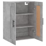 vidaXL Dulap pe perete, gri beton, 69,5x34x90 cm, lemn prelucrat