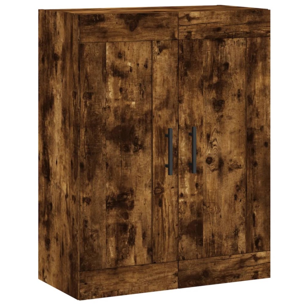 vidaXL Dulap pe perete, stejar afumat, 69,5x34x90 cm, lemn prelucrat