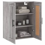 vidaXL Dulap pe perete, sonoma gri, 69,5x34x90 cm, lemn prelucrat