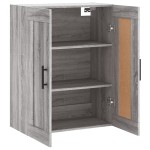 vidaXL Dulap pe perete, sonoma gri, 69,5x34x90 cm, lemn prelucrat