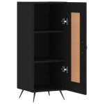 vidaXL Servantă, negru, 34,5x34x90 cm, lemn compozit vidaXL Servantă, negru, 34,5x34x90 cm, lemn compozit