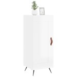 vidaXL Servantă, alb extralucios, 34,5x34x90 cm, lemn compozit