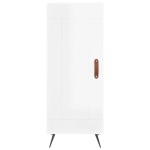 vidaXL Servantă, alb extralucios, 34,5x34x90 cm, lemn compozit
