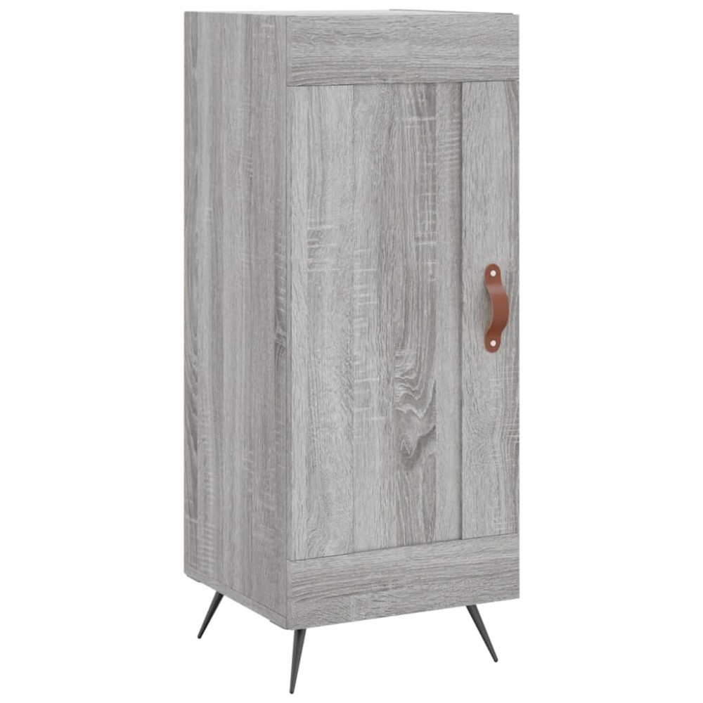 vidaXL Servantă, gri sonoma, 34,5x34x90 cm, lemn compozit