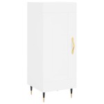 vidaXL Servantă, alb, 34,5x34x90 cm, lemn compozit vidaXL Servantă, alb, 34,5x34x90 cm, lemn compozit