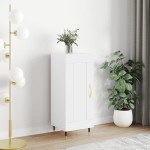 vidaXL Servantă, alb, 34,5x34x90 cm, lemn compozit vidaXL Servantă, alb, 34,5x34x90 cm, lemn compozit