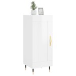 vidaXL Servantă, alb extralucios, 34,5x34x90 cm, lemn compozit vidaXL Servantă, alb extralucios, 34,5x34x90 cm, lemn compozit