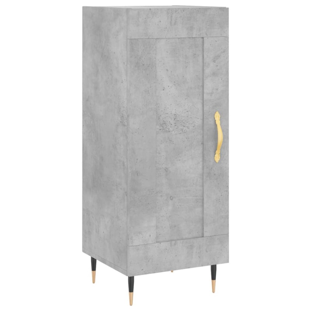 vidaXL Servantă, gri beton, 34,5x34x90 cm, lemn compozit