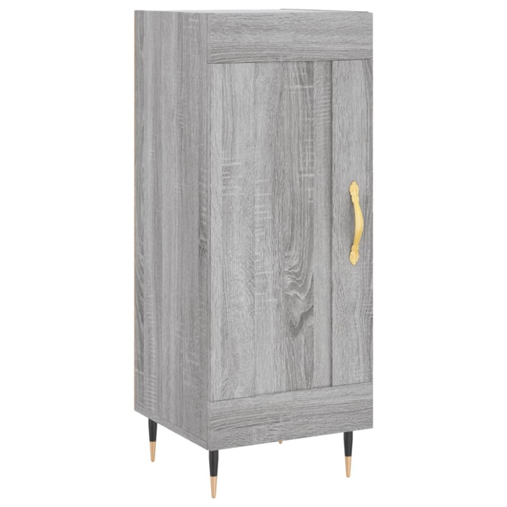 vidaXL Servantă, gri sonoma, 34,5x34x90 cm, lemn compozit