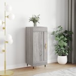 vidaXL Servantă, gri sonoma, 34,5x34x90 cm, lemn compozit vidaXL Servantă, gri sonoma, 34,5x34x90 cm, lemn compozit