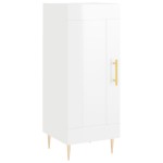 vidaXL Servantă, alb extralucios, 34,5x34x90 cm, lemn compozit vidaXL Servantă, alb extralucios, 34,5x34x90 cm, lemn compozit