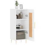 vidaXL Servantă, alb extralucios, 34,5x34x90 cm, lemn compozit vidaXL Servantă, alb extralucios, 34,5x34x90 cm, lemn compozit