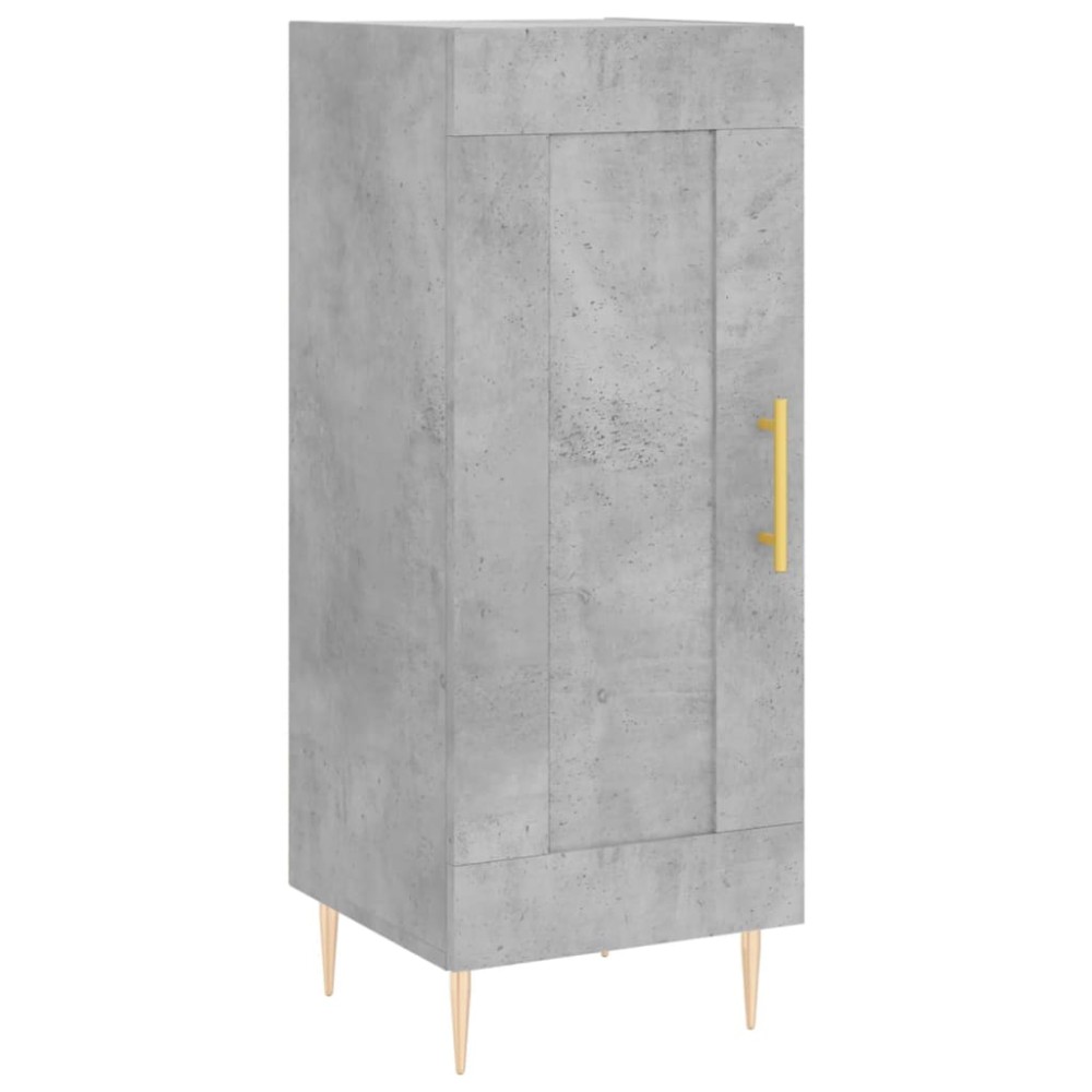 vidaXL Servantă, gri beton, 34,5x34x90 cm, lemn compozit