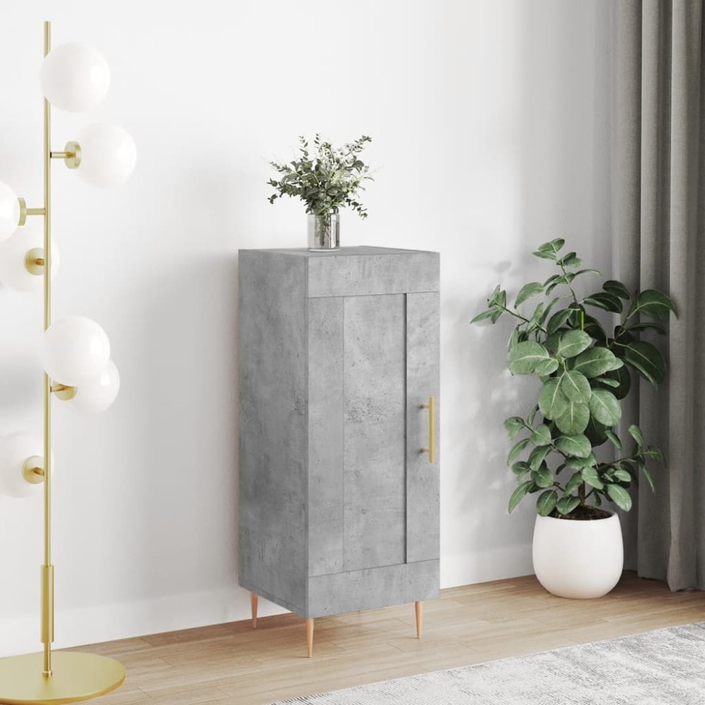 vidaXL Servantă, gri beton, 34,5x34x90 cm, lemn compozit
