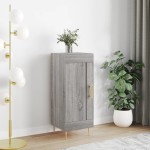 vidaXL Servantă, gri sonoma, 34,5x34x90 cm, lemn compozit vidaXL Servantă, gri sonoma, 34,5x34x90 cm, lemn compozit