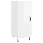 vidaXL Servantă, alb extralucios, 34,5x34x90 cm, lemn compozit vidaXL Servantă, alb extralucios, 34,5x34x90 cm, lemn compozit
