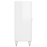 vidaXL Servantă, alb extralucios, 34,5x34x90 cm, lemn compozit vidaXL Servantă, alb extralucios, 34,5x34x90 cm, lemn compozit