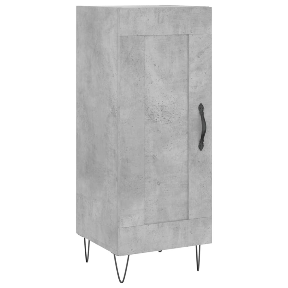 vidaXL Servantă, gri beton, 34,5x34x90 cm, lemn compozit