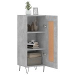 vidaXL Servantă, gri beton, 34,5x34x90 cm, lemn compozit