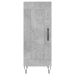 vidaXL Servantă, gri beton, 34,5x34x90 cm, lemn compozit