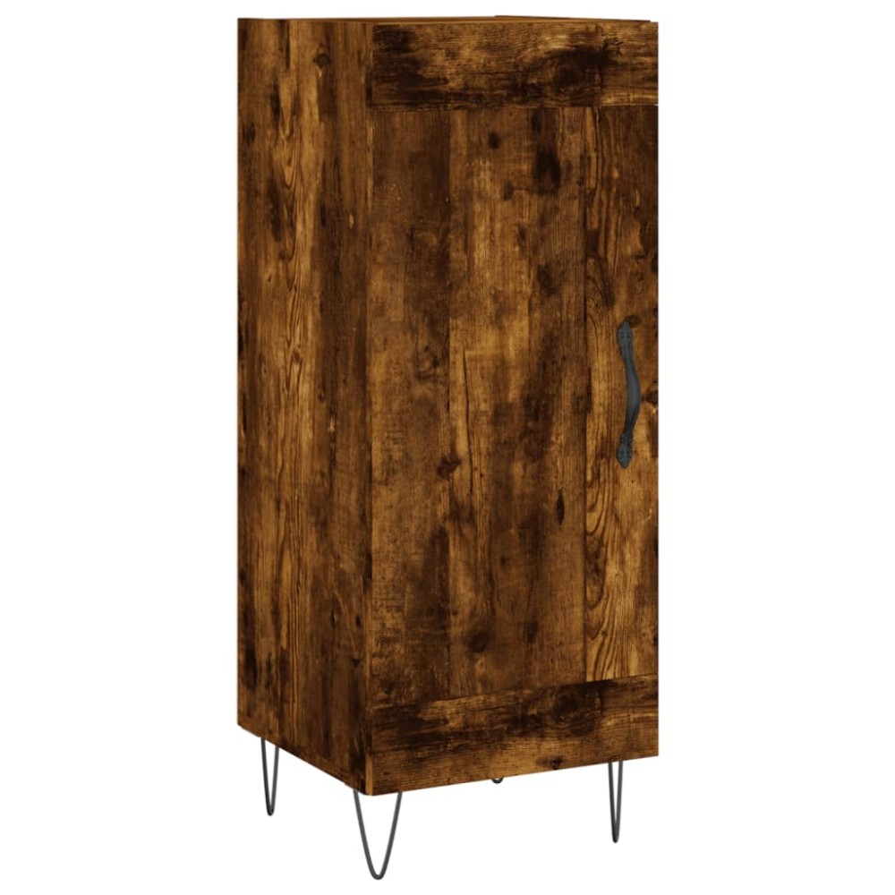 vidaXL Servantă, stejar fumuriu, 34,5x34x90 cm, lemn compozit