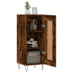 vidaXL Servantă, stejar fumuriu, 34,5x34x90 cm, lemn compozit vidaXL Servantă, stejar fumuriu, 34,5x34x90 cm, lemn compozit