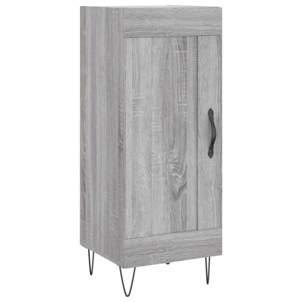 vidaXL Servantă, gri sonoma, 34,5x34x90 cm, lemn compozit