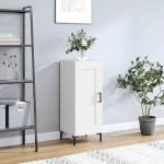 vidaXL Servantă, alb, 34,5x34x90 cm, lemn compozit vidaXL Servantă, alb, 34,5x34x90 cm, lemn compozit