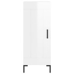 vidaXL Servantă, alb extralucios, 34,5x34x90 cm, lemn compozit vidaXL Servantă, alb extralucios, 34,5x34x90 cm, lemn compozit