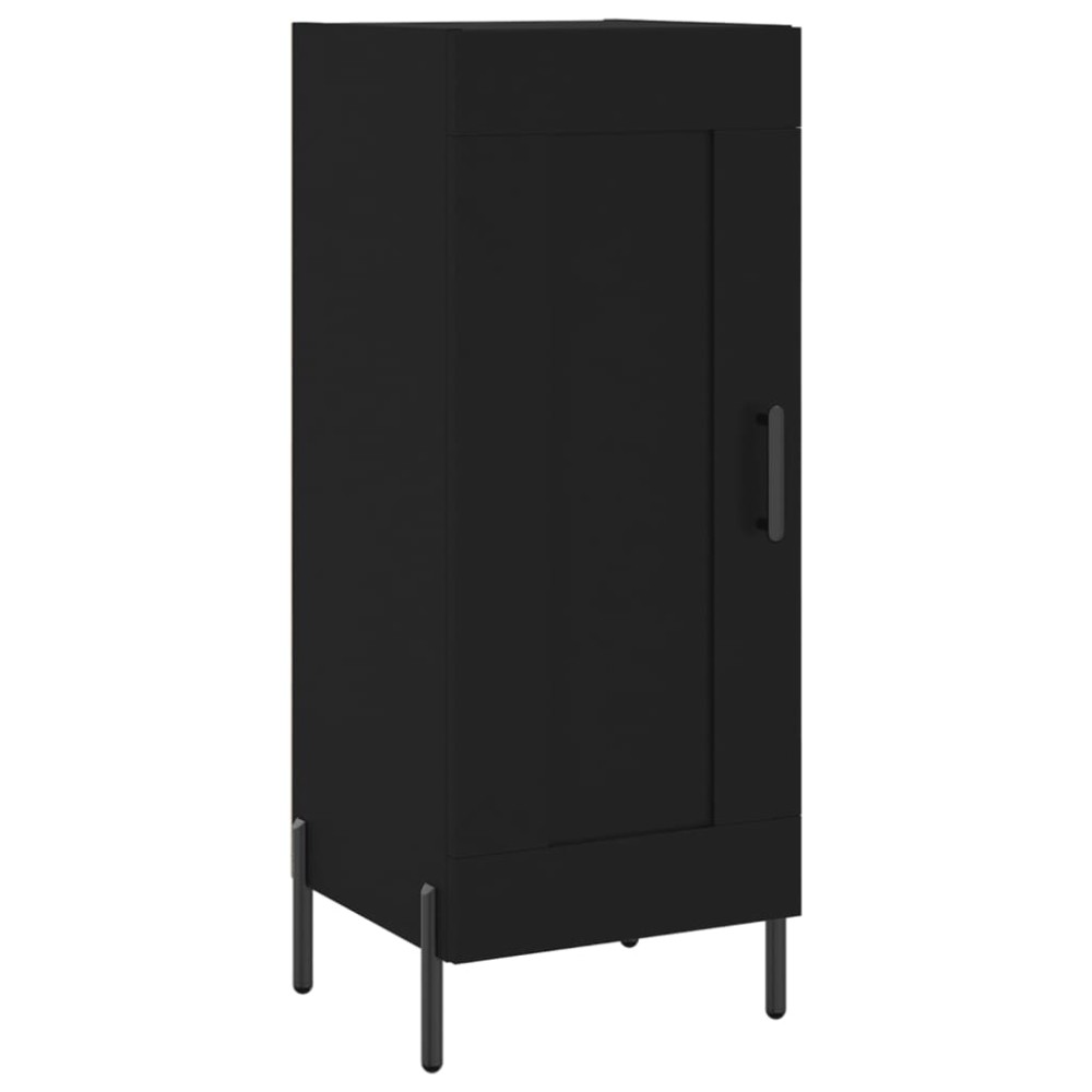 vidaXL Servantă, negru, 34,5x34x90 cm, lemn compozit