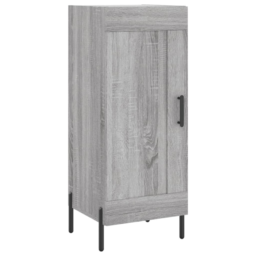 vidaXL Servantă, gri sonoma, 34,5x34x90 cm, lemn compozit