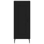 vidaXL Servantă, negru, 34,5x34x90 cm, lemn compozit