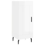 vidaXL Servantă, alb extralucios, 34,5x34x90 cm, lemn compozit vidaXL Servantă, alb extralucios, 34,5x34x90 cm, lemn compozit