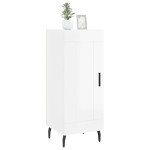 vidaXL Servantă, alb extralucios, 34,5x34x90 cm, lemn compozit vidaXL Servantă, alb extralucios, 34,5x34x90 cm, lemn compozit
