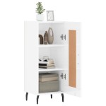 vidaXL Servantă, alb extralucios, 34,5x34x90 cm, lemn compozit vidaXL Servantă, alb extralucios, 34,5x34x90 cm, lemn compozit