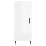 vidaXL Servantă, alb extralucios, 34,5x34x90 cm, lemn compozit vidaXL Servantă, alb extralucios, 34,5x34x90 cm, lemn compozit