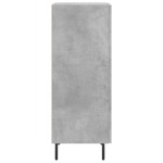 vidaXL Servantă, gri beton, 34,5x34x90 cm, lemn compozit