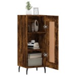 vidaXL Servantă, stejar fumuriu, 34,5x34x90 cm, lemn compozit vidaXL Servantă, stejar fumuriu, 34,5x34x90 cm, lemn compozit