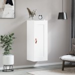 vidaXL Dulap de perete, alb, 34,5x34x90 cm, lemn prelucrat