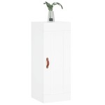 vidaXL Dulap de perete, alb, 34,5x34x90 cm, lemn prelucrat